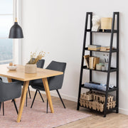 Wally Bookcase with 5 Shelves – Black – image 4