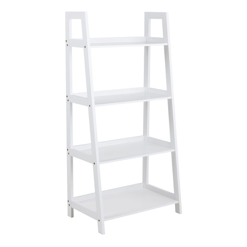 Wally Bookcase with 4 Shelves – White – image 1