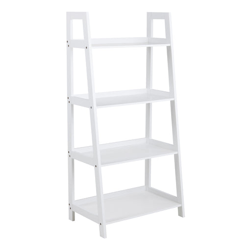 Wally Bookcase with 4 Shelves – White – image 1