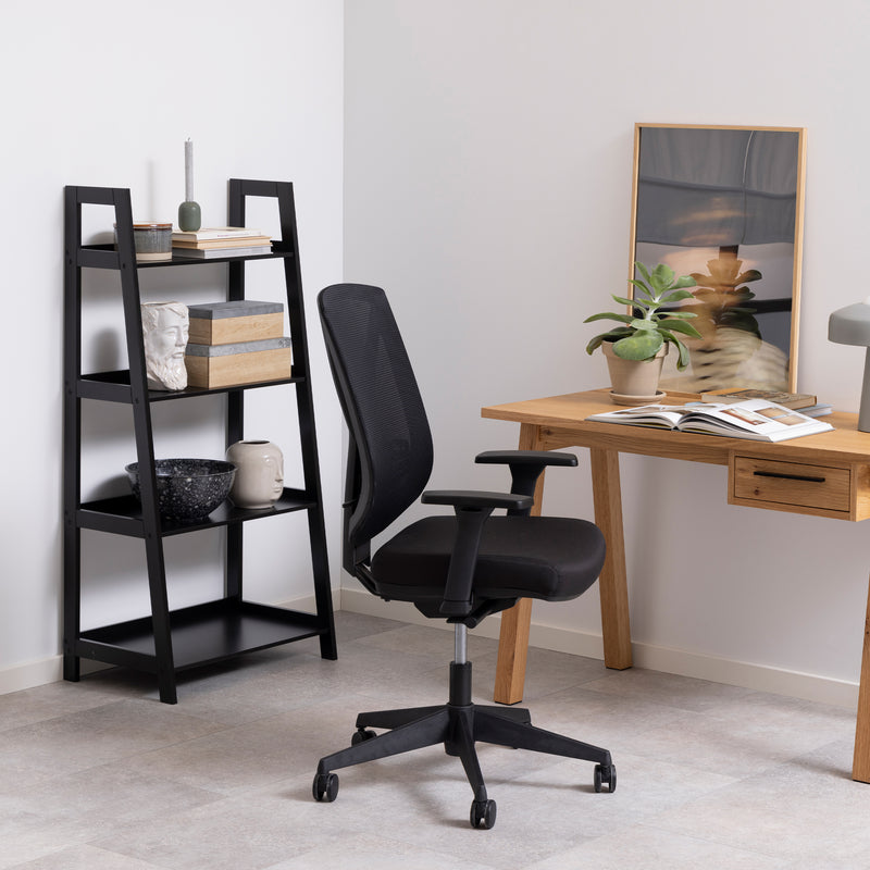 Wally Bookcase with 4 Shelves – Black – image 4