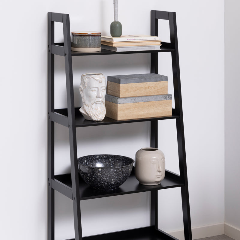 Wally Bookcase with 4 Shelves – Black – image 5