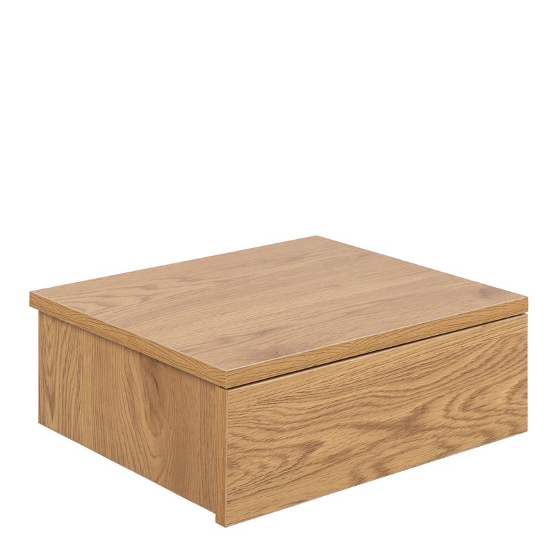 Avignon Square Bedside Table with 1 Drawer – Oak – image 1