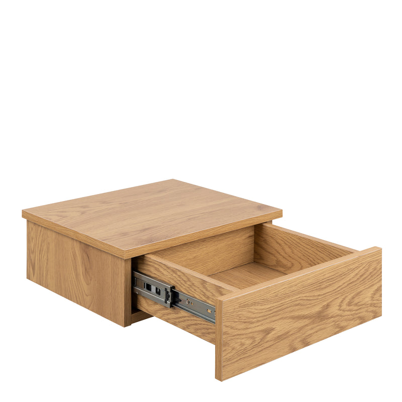 Avignon Square Bedside Table with 1 Drawer – Oak – image 3