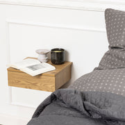 Avignon Square Bedside Table with 1 Drawer – Oak – image 4