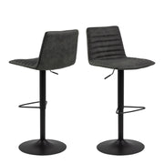 Kimmy Bar Stool Fabic Set of 2 – Grey – image 1