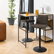 Kimmy Bar Stool Fabic Set of 2 – Grey – image 4