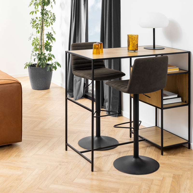Kimmy Bar Stool Fabic Set of 2 – Grey – image 5
