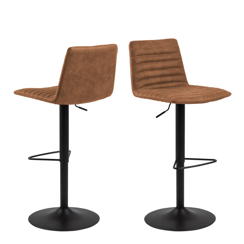 Kimmy Bar Stool Fabic Set of 2 – Brown – image 1