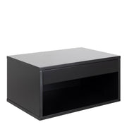 Cholet Square Bedside Table with 1 Drawer – Black – image 1