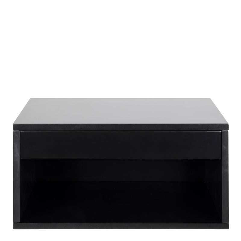 Cholet Square Bedside Table with 1 Drawer – Black – image 2