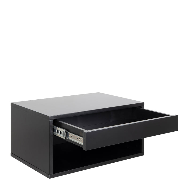 Cholet Square Bedside Table with 1 Drawer – Black – image 3
