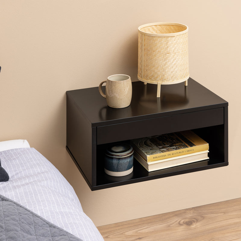 Cholet Square Bedside Table with 1 Drawer – Black – image 4