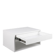 Cholet Square Bedside Table with 1 Drawer – White – image 3