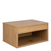 Cholet Square Bedside Table with 1 Drawer – Oak – image 1