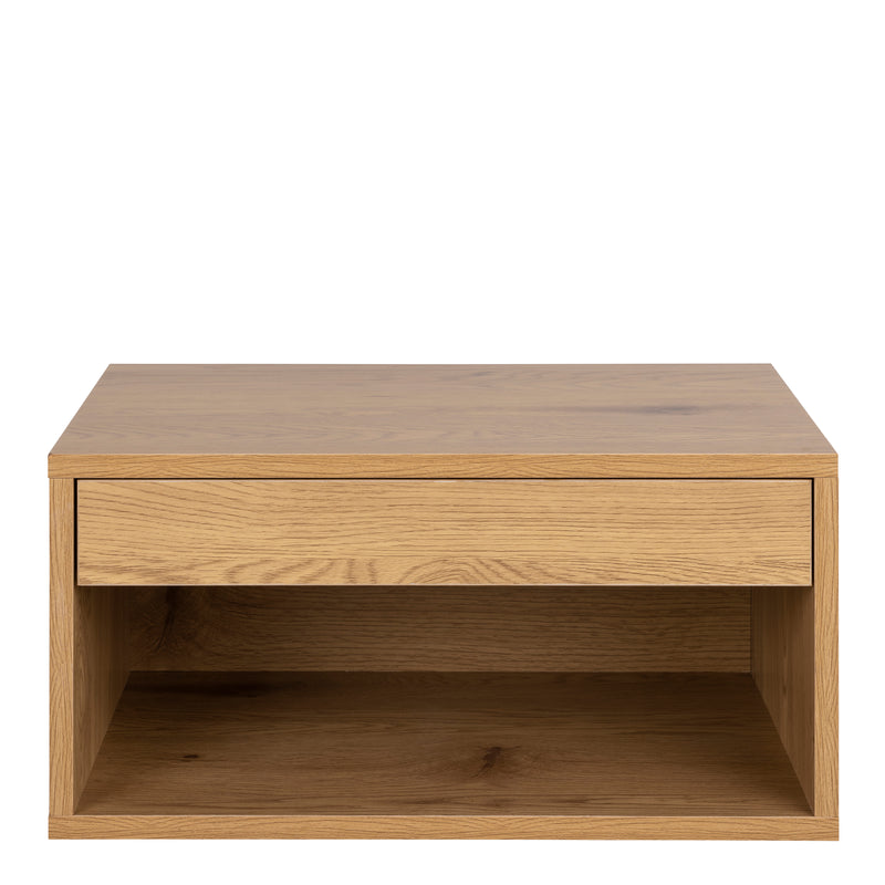 Cholet Square Bedside Table with 1 Drawer – Oak – image 2