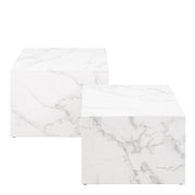 Dice Square Coffee Table Set Ocean Rough Paper – White – image 2