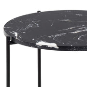 Avila Side Table with Polished Stone – Black – image 8