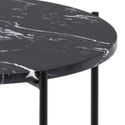 Avila Side Table with Polished Stone – Black – image 9
