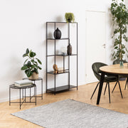 Avila Side Table with Polished Stone – Black – image 7