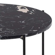 Avila Side Table with Polished Stone – Black – image 9