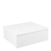 Avignon Square Bedside Table with 1 Drawer – White – image 1