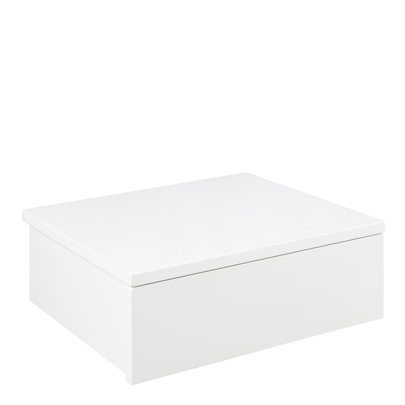 Avignon Square Bedside Table with 1 Drawer – White – image 1