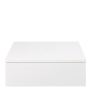 Avignon Square Bedside Table with 1 Drawer – White – image 2