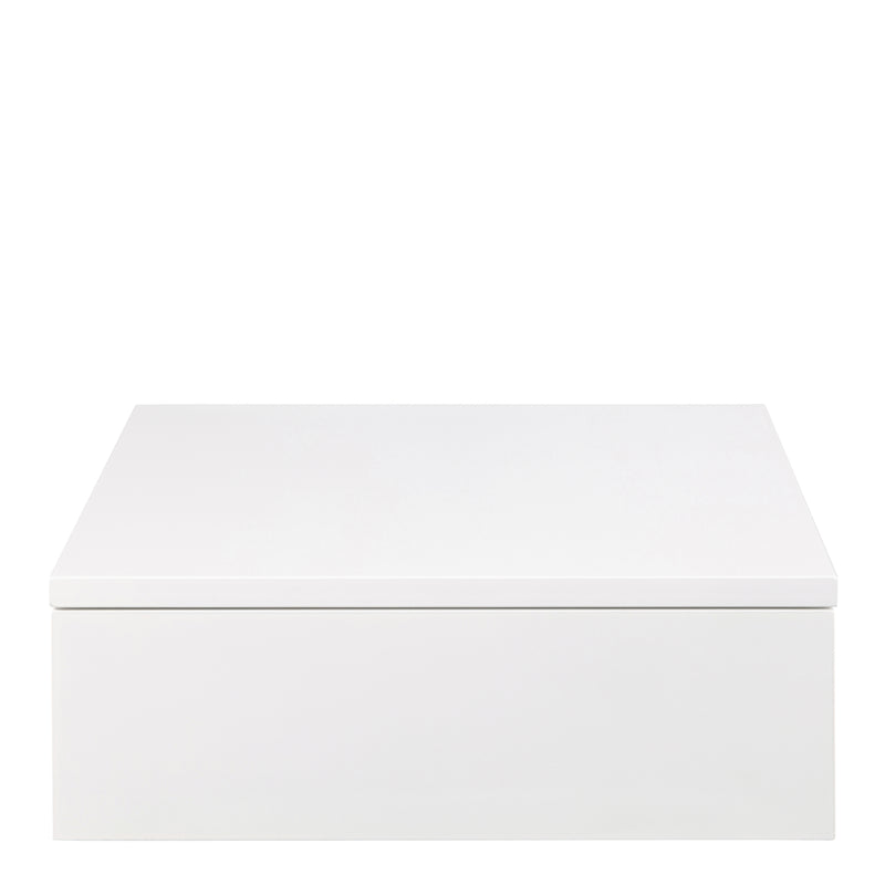 Avignon Square Bedside Table with 1 Drawer – White – image 2