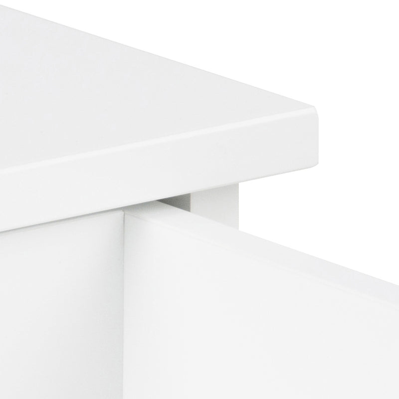 Avignon Square Bedside Table with 1 Drawer – White – image 7