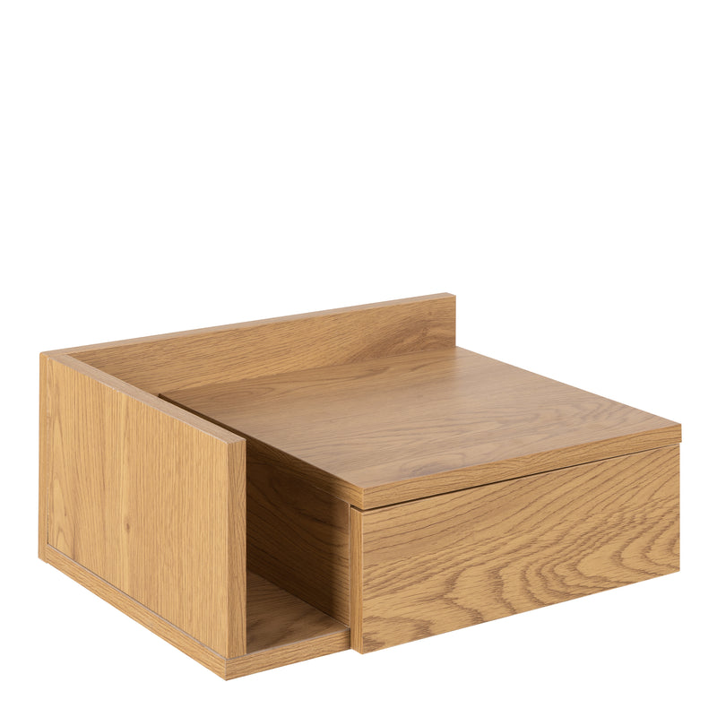 Ashlan Square Bedside Table with 1 Drawers in Oak – image 1