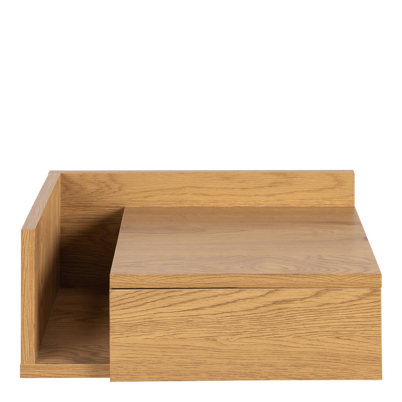Ashlan Square Bedside Table with 1 Drawers in Oak – image 2