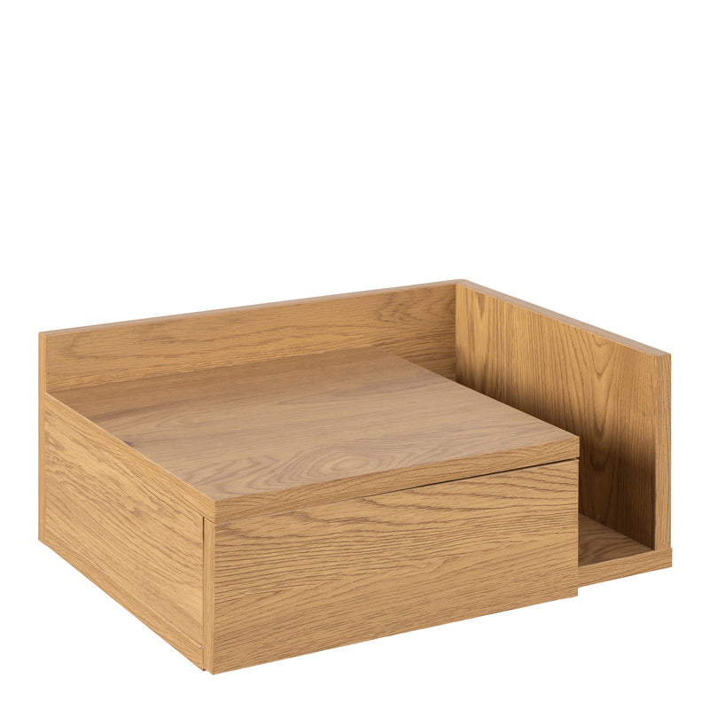 Ashlan Square Bedside Table with 1 Drawers in Oak – image 4