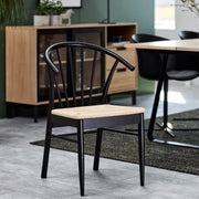 Cassandra Dining Chair with Armrest Set of 2 – Black – image 5