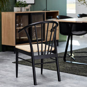 Cassandra Dining Chair with Armrest Set of 2 – Black – image 6