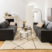 Avila Side Table with Polished Stone – White – image 3