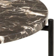 Avila Side Table with Polished Stone – Brown – image 9