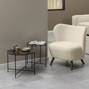Avila Side Table with Polished Stone – Brown – image 5