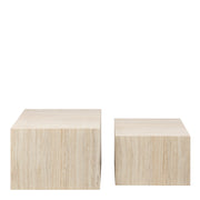 Dice Square Coffee Table Set Ocean Rough Paper – Travertine – image 2
