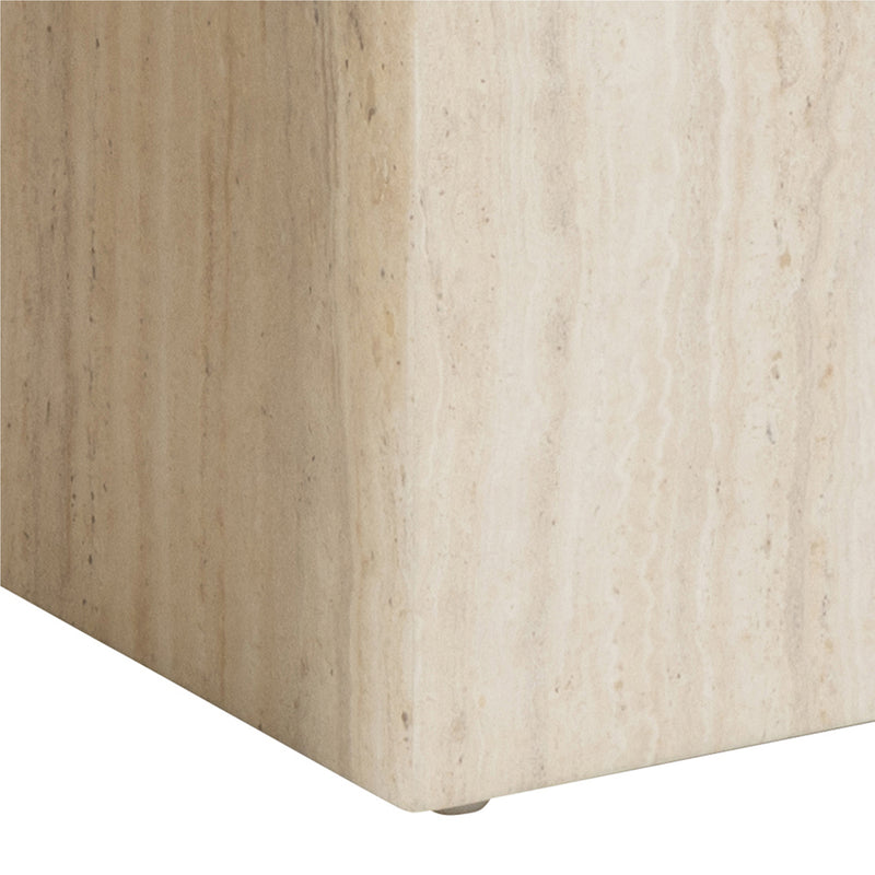 Dice Square Coffee Table Set Ocean Rough Paper – Travertine – image 8