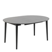 Montreux Round Extending Dining Table in Black 115-154 cm Included 4 Cassandra Dining Chair with Armrest in Black – image 3