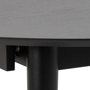 Montreux Round Extending Dining Table in Black 115-154 cm Included 4 Cassandra Dining Chair with Armrest in Black – image 6