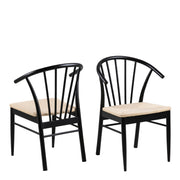 Montreux Round Extending Dining Table in Black 115-154 cm Included 4 Cassandra Dining Chair with Armrest in Black – image 8