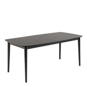 Montreux Rectangular Extending Dining Table 180- – Black – image 1