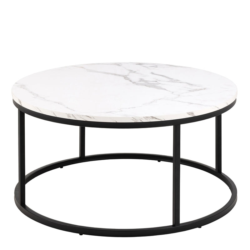 Spiro Coffee Table with Melamine Top and Legs – White – image 1