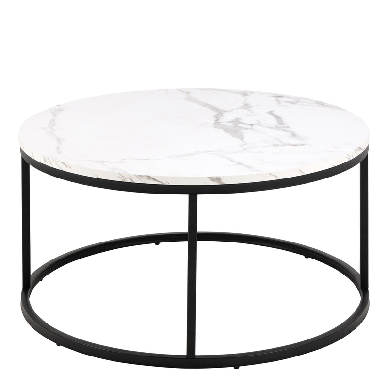 Spiro Coffee Table with Melamine Top and Legs – White – image 2
