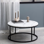 Spiro Coffee Table with Melamine Top and Legs – White – image 3