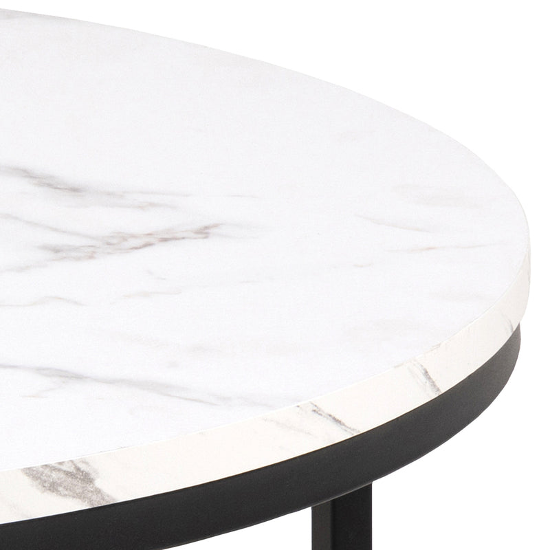 Spiro Coffee Table with Melamine Top and Legs – White – image 4