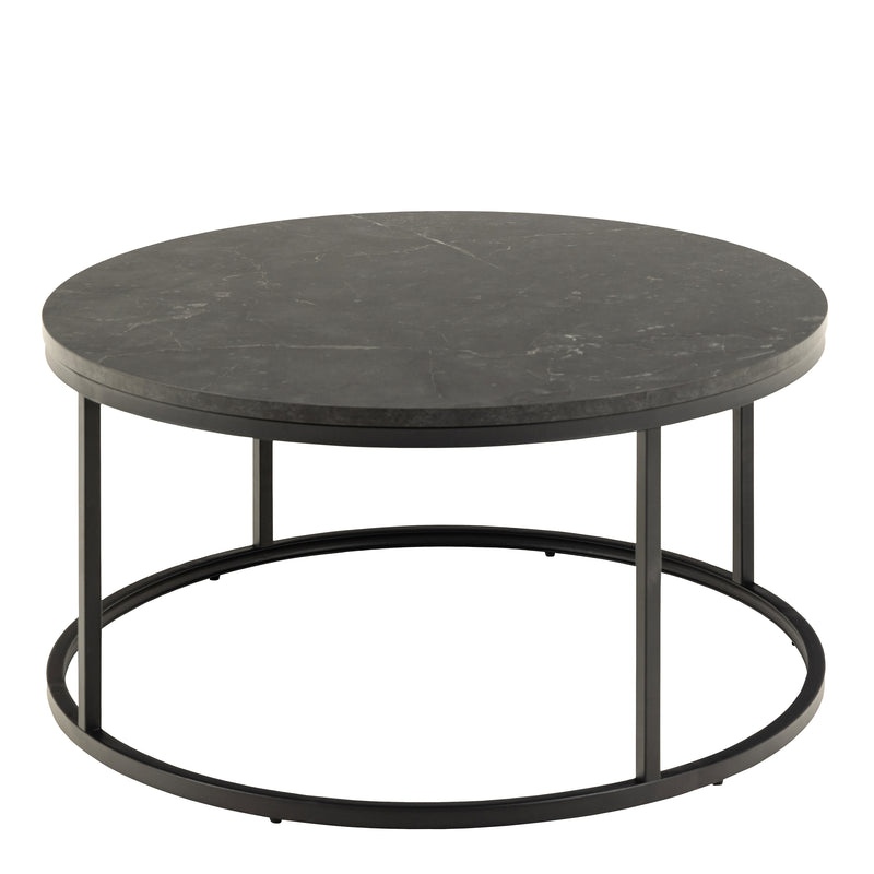 Spiro Coffee Table with Melamine Top and Legs – Black – image 1