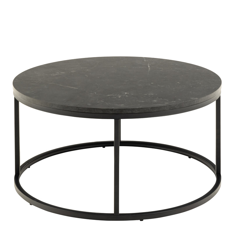 Spiro Coffee Table with Melamine Top and Legs – Black – image 2