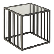 Strington Side Table – Black & Glass – image 1
